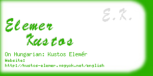 elemer kustos business card